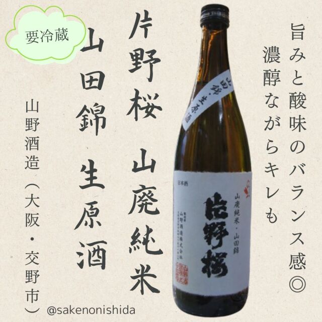 片野桜山廃純米山田錦生原酒